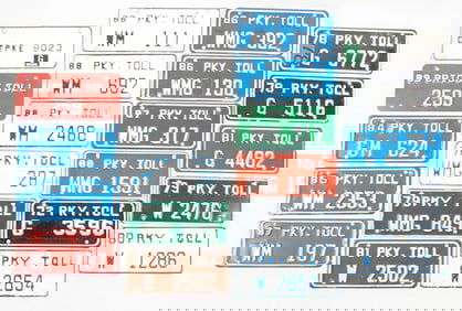 22 CONNECTICUT PARKWAY TOLL PLATES