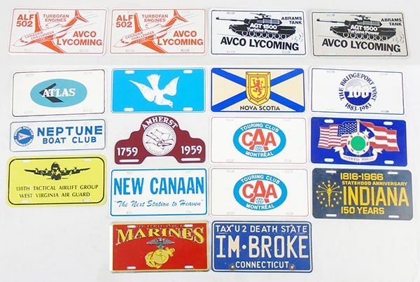 18 VINTAGE DEALER ADVERTISING PLATES (1 of 1)