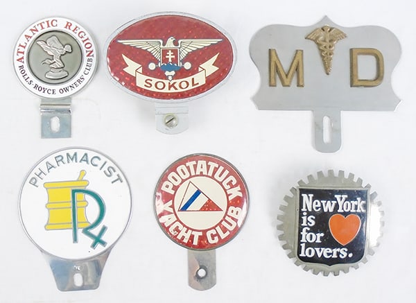 6 LICENSE PLATE TOPPERS (1 of 2)