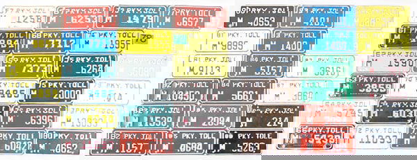 38 CONNECTICUT PARKWAY TOLL PLATES