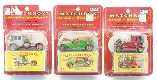 3 MATCHBOX MOY BLISTER PACKS
