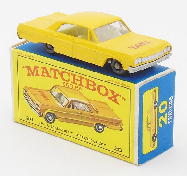 MATCHBOX 20C2 CHEVROLET TAXI: ST code 2, E3 orig box, C9.
