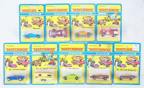 9 MATCHBOX SUPERFAST BLISTER PACKS