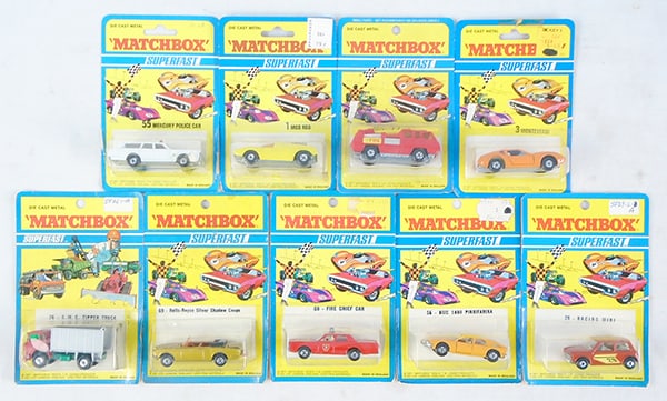 9 MATCHBOX SUPERFAST BLISTER PACKS (1 of 1)