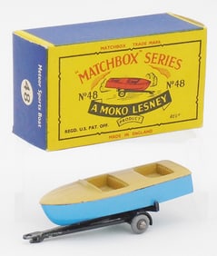 MATCHBOX 48A2 METEOR SPORTS BOAT & TRAILER