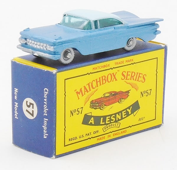 MATCHBOX 57B4 CHEVROLET IMPALA: ST code 4, C orig box, C9.