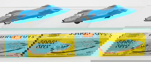 2 CORGI BLUEBIRD RACERS