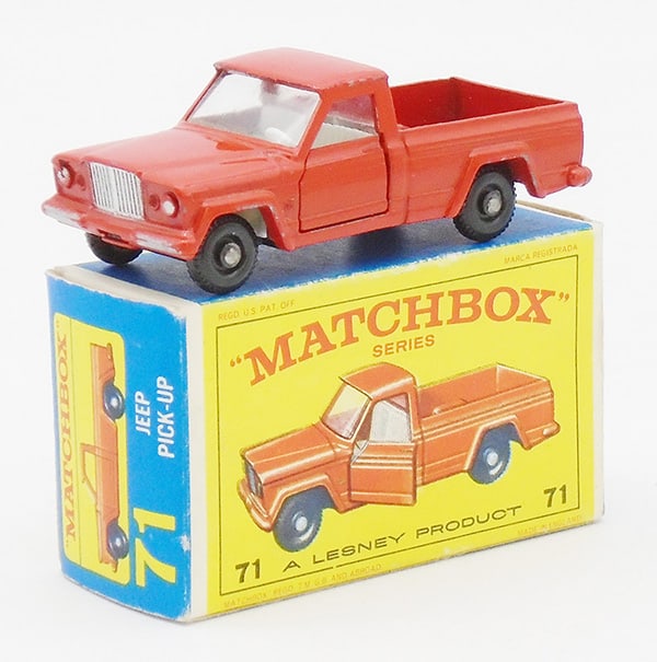 MATCHBOX 71B2 JEEP PICK UP: ST code 7, E4 orig box, C9.