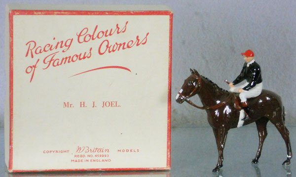 BRITAINS RACING COLOURS OF FAMOUS OWNERS: H. J. Joel, orig box minor wear, C8.