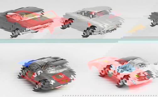 4 CORGI VEHICLES: 263 Rambler Marlin, 270 James Bond Aston Martin, all functions working, 330 Porsche Carrera, 314 Ferrari 250 LM, C8-9.