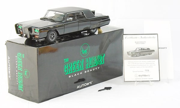 AUTO ART GREEN HORNET BLACK BEAUTY: die cast, 1/18 scale, #120, black, orig box & insert, C9.