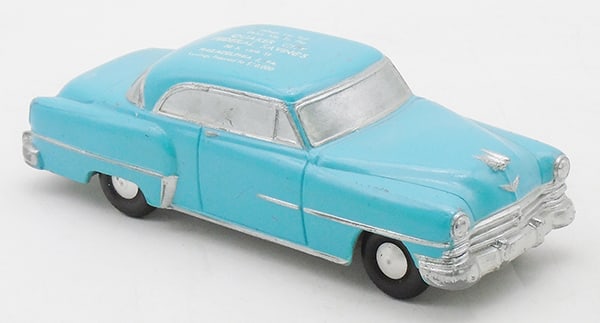BANTHRICO 1953 CHRYSLER AUTOBANK PROMO: turquoise, bank imprint on roof, C8.