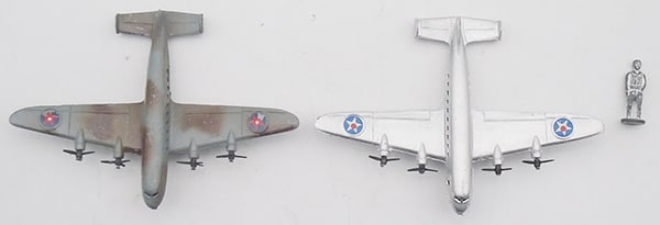 2 TOOTSIETOY 722 DC4 TRANSPORT PLANES (1 of 2)