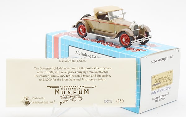 MINI MARQUE 52A 1922 DUESENBERG MODEL A (1 of 2)