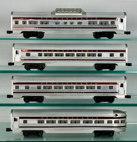 4 Lionel Pennsylvania Railroad Aluminum Passenger Cars, 'Congressional' Series