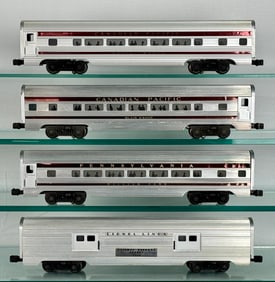 4 Lionel Aluminum Passenger and Baggage Cars