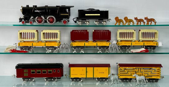 MTH Trains Tinplate Traditions Ives Standard Gauge Circus Train Set with Diorama