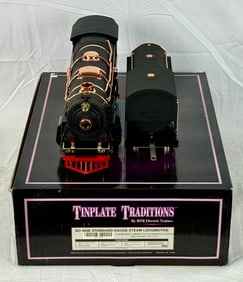 MTH Electric Trains Tinplate Traditions No. 400E Standard Gauge Steam Locomotive and Tender, Item