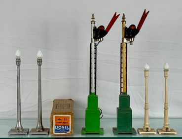 Six Lionel Prewar Standard Gauge Model Train Accessories
