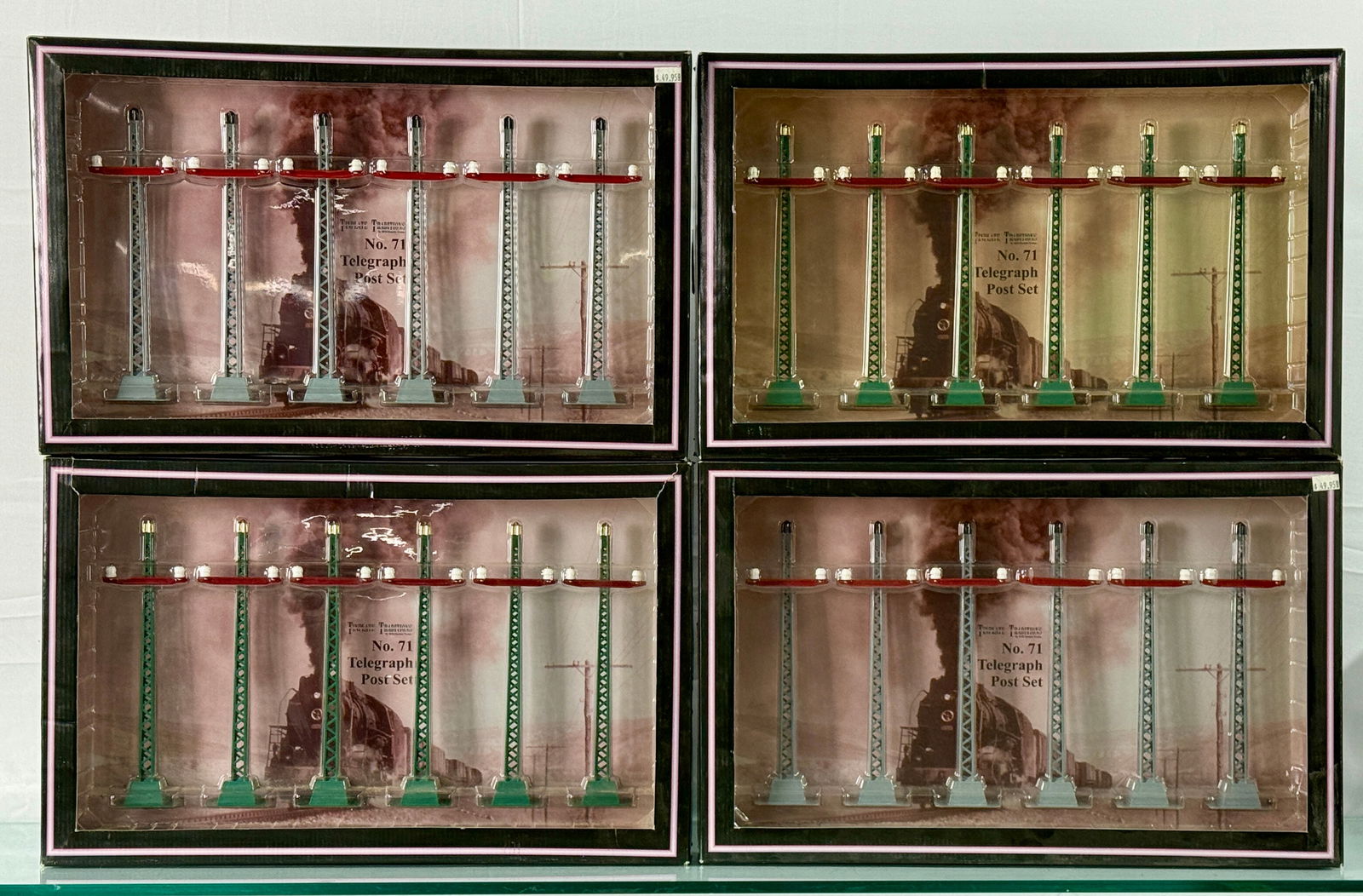 4 MTH Tinplate No. 71 Telegraph Post Sets (1 of 2)