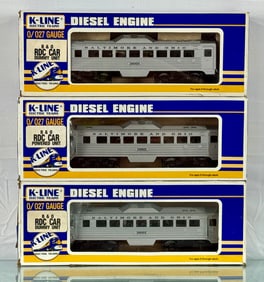 3 K-Line O/O27 Gauge B&O Budd RDC Model Train Units