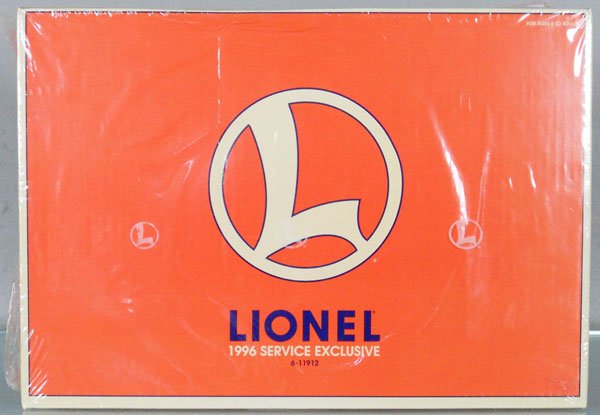 LIONEL 11912 1996 SERVICE EXCLUSIVE TRAIN SET: O ga, steel switcher & ore car service station, factory sealed in orig set box, wrap has a few tears, C10.