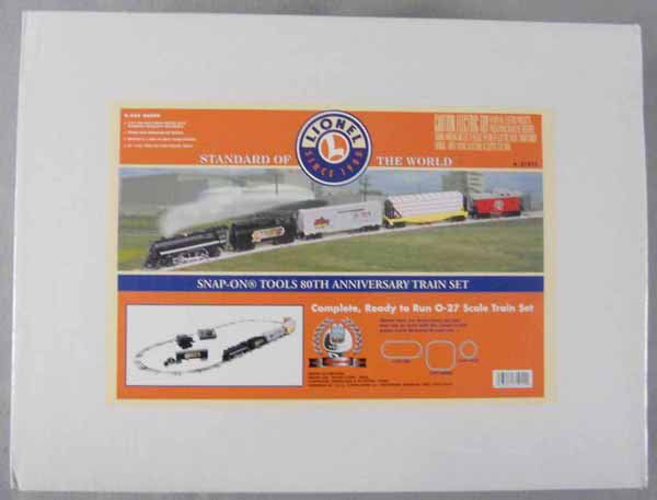 LIONEL 31911 SNAP-ON ANNIVERSARY TRAIN: O ga, loco & tender w/3 freight cars, track & transformer, factory sealed in orig box, C10.