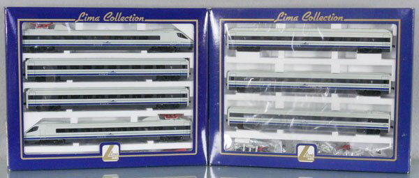 LIMA CISALPINO TRAIN SET: HO ga, 2-rail, L149719 & L149940, orig boxes & inserts, C9.