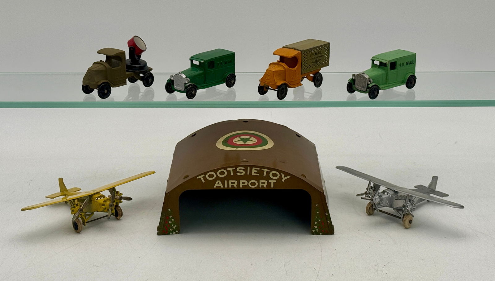 Vintage Tootsietoy Airport Set with Seven Vehicles and Planes (1 of 2)