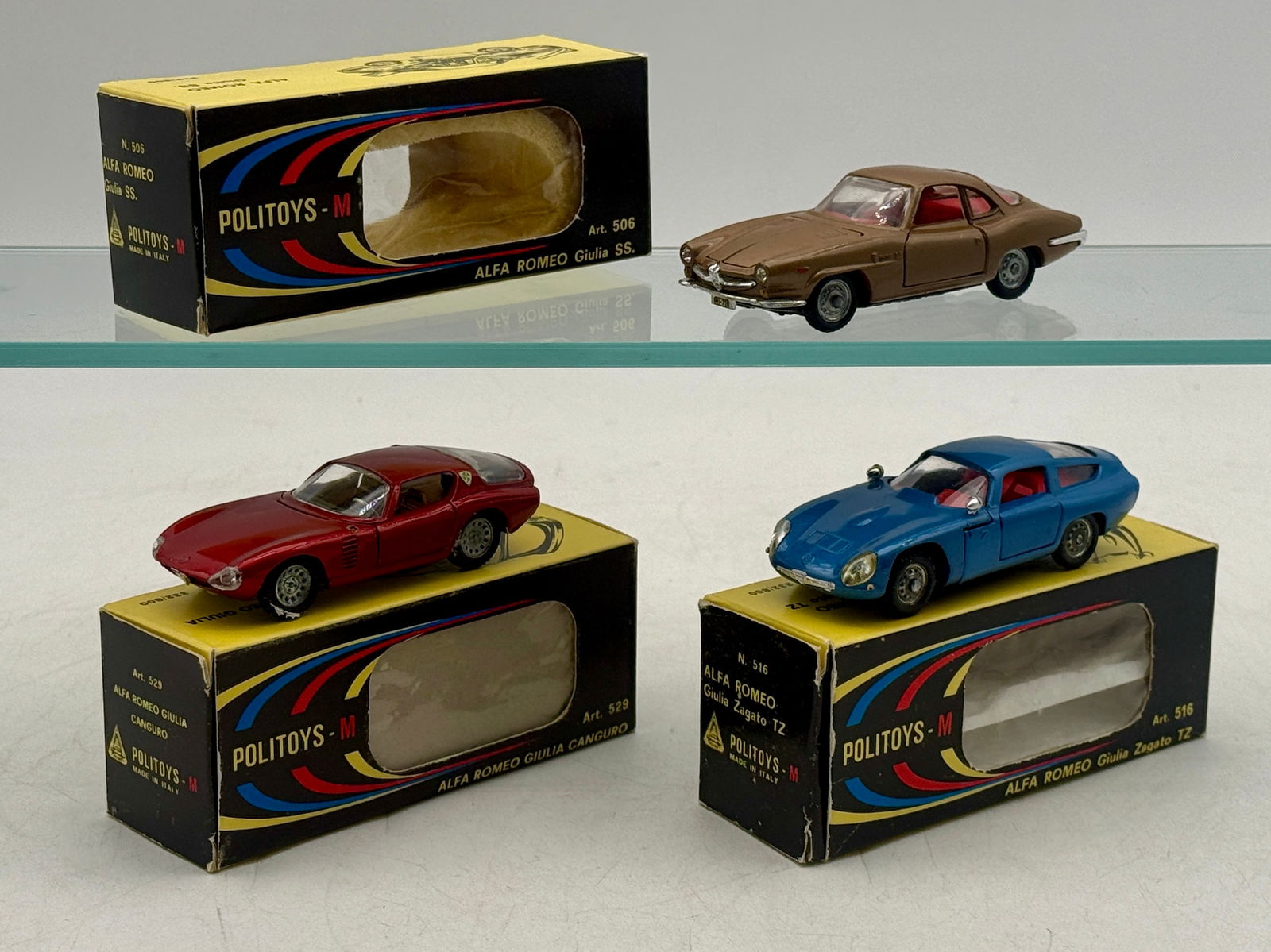 Three Politoys M autos (1 of 2)