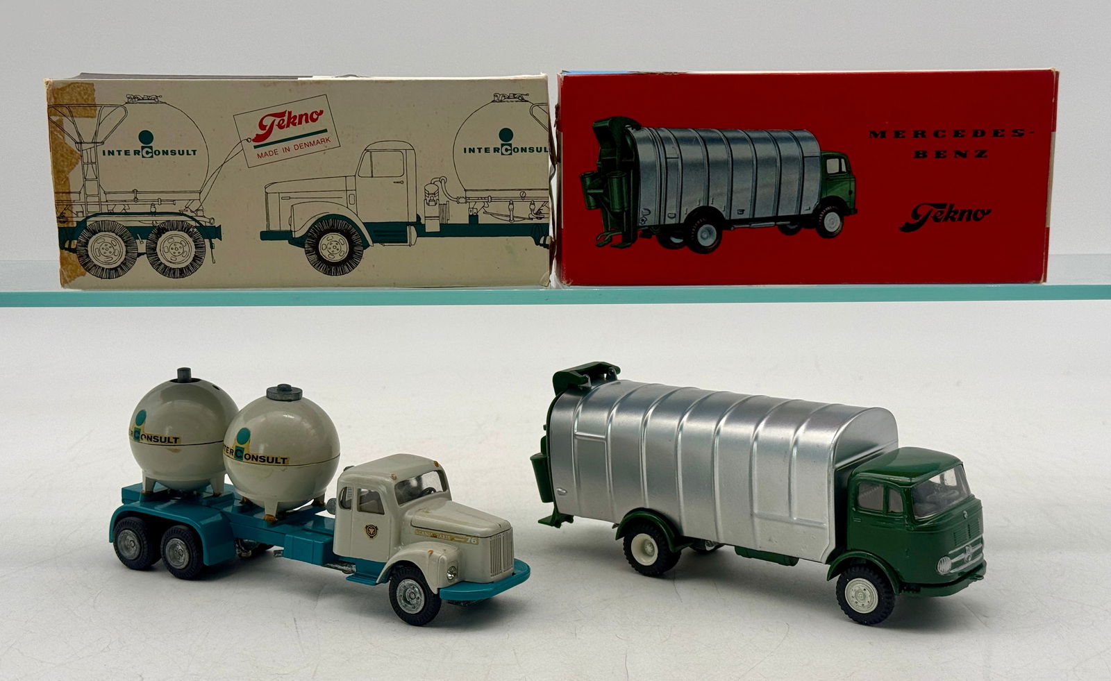 Two Tekno Mercedes-Benz and Interconsult Toy Trucks (1 of 2)
