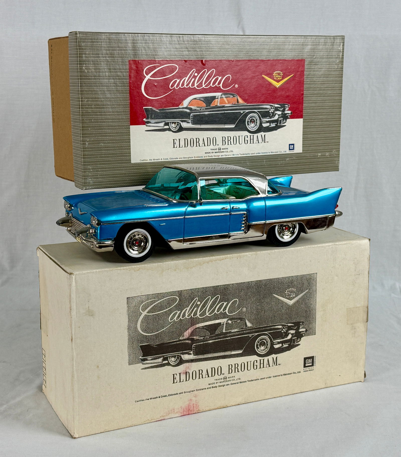 Masudaya 1957 Cadillac Eldorado Brougham Tin Toy Car with Boxes (1 of 4)