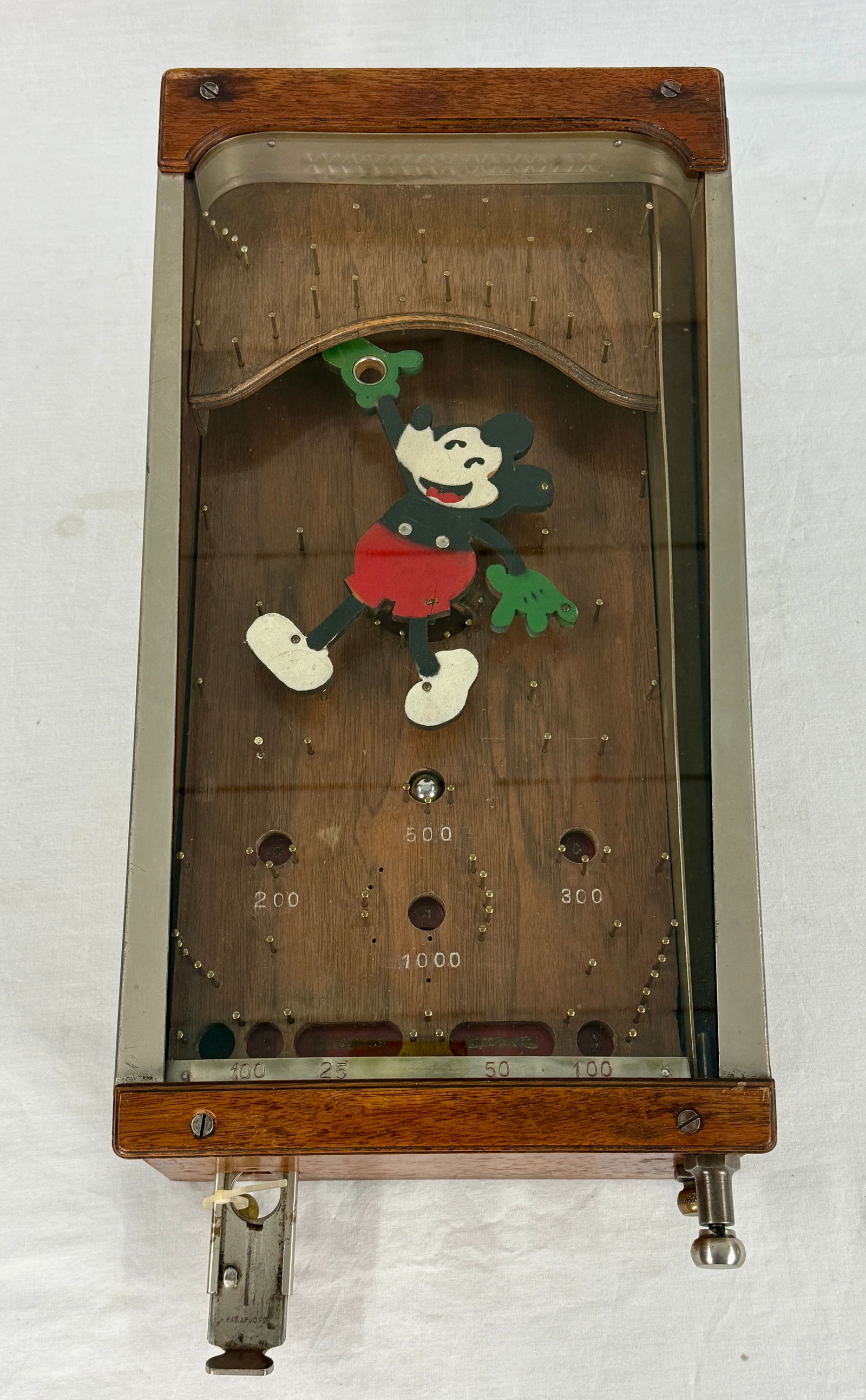 Vintage Bally Wooden Mickey Mouse Tabletop Prototype Trade Stimulator (1 of 6)