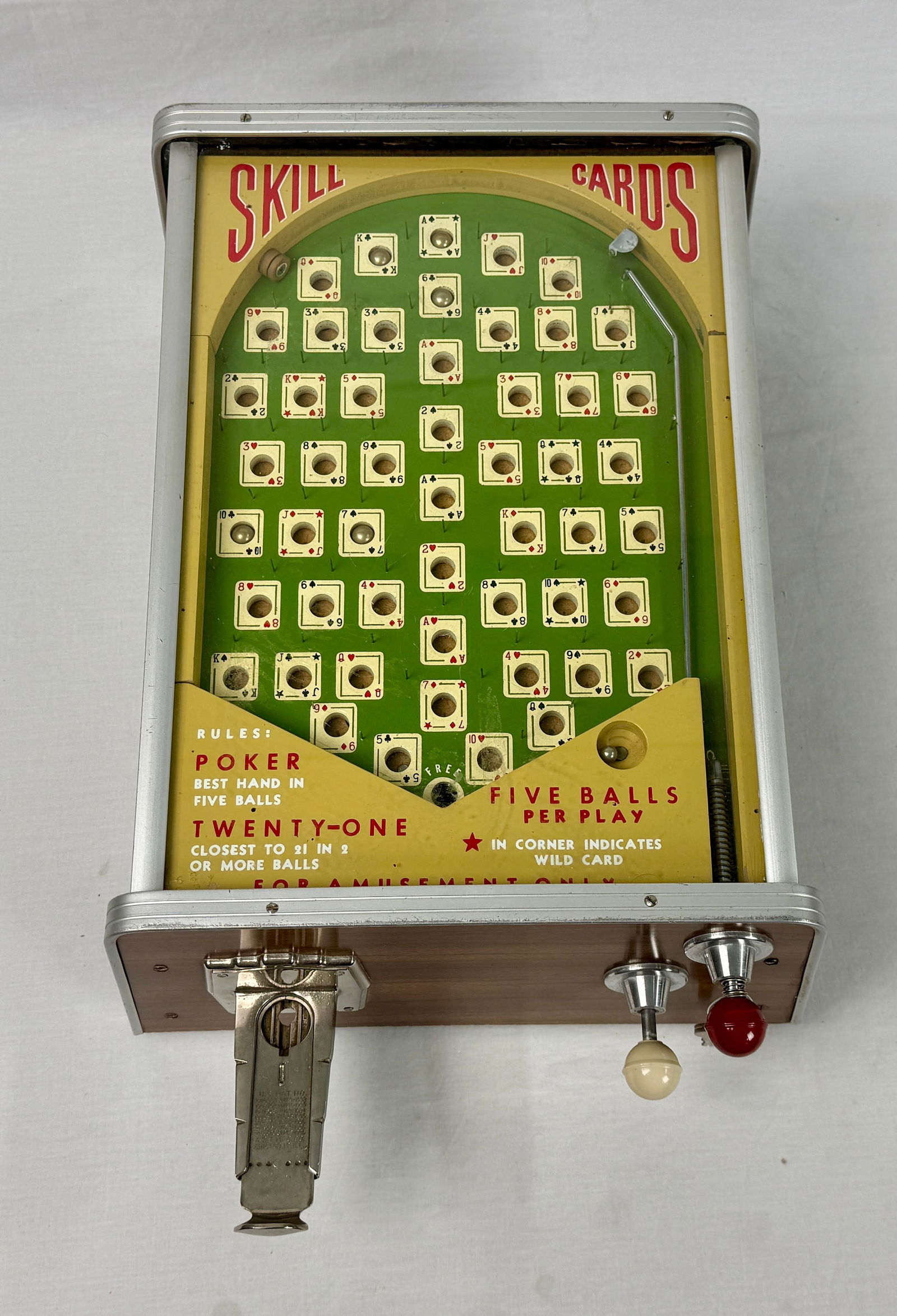 Vintage Tabletop Giepen Skill Cards Pinball Trade Stimulator Game (1 of 4)