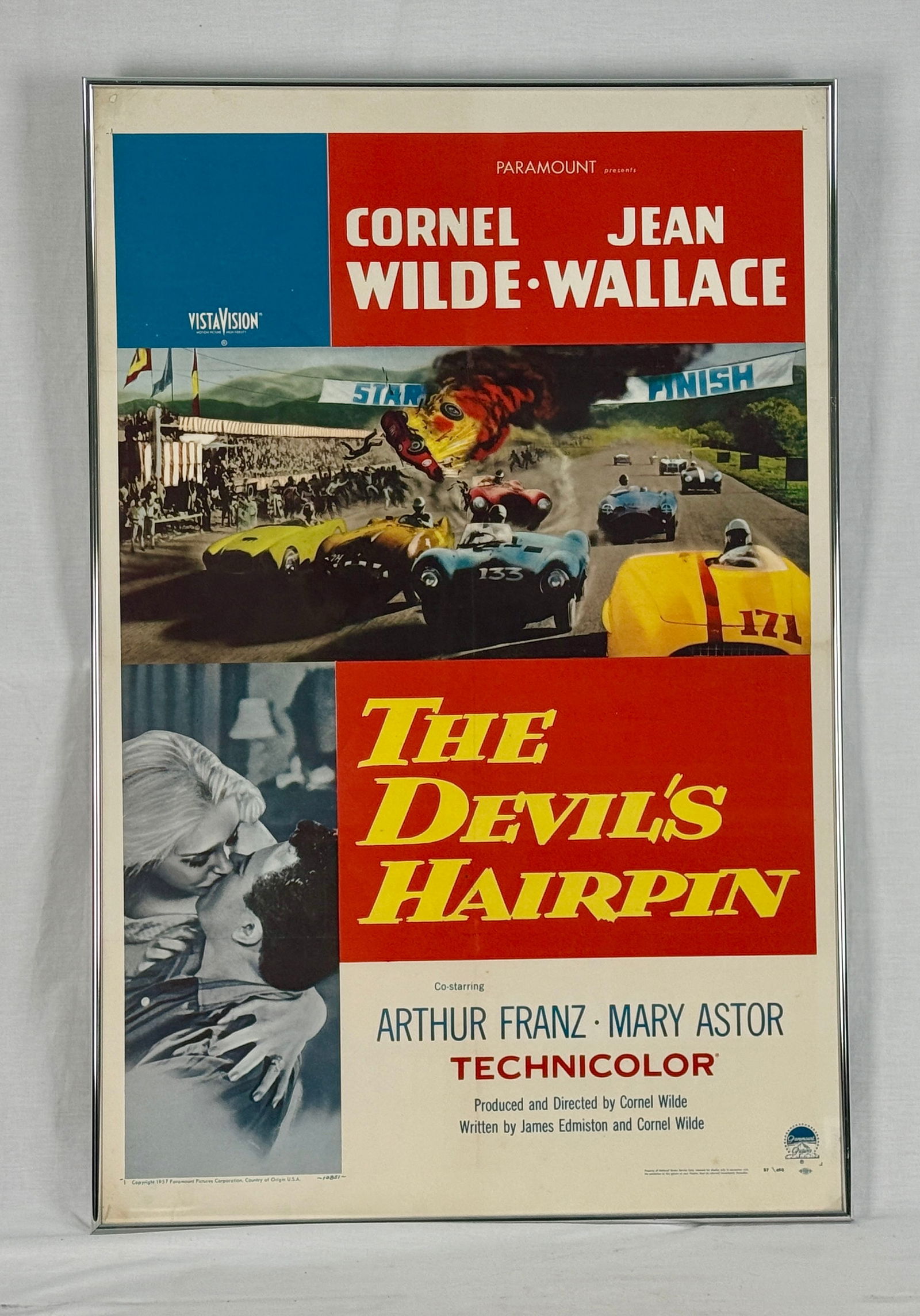 Framed Vintage 'The Devil's Hairpin' Movie Poster, 1957 (1 of 1)
