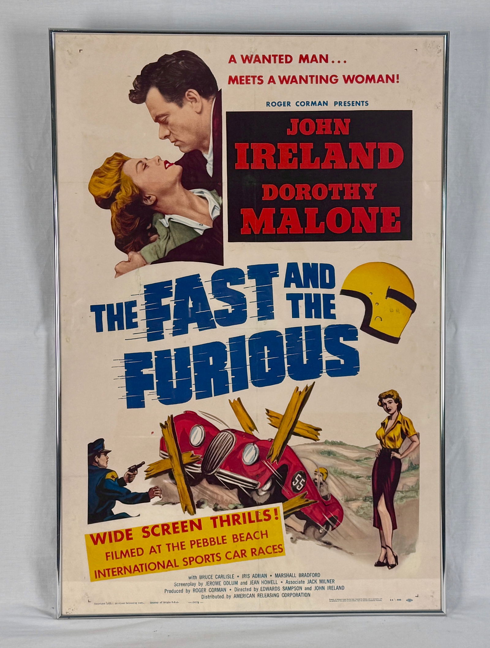 Framed Vintage Movie Poster: The Fast and the Furious (1955) (1 of 1)