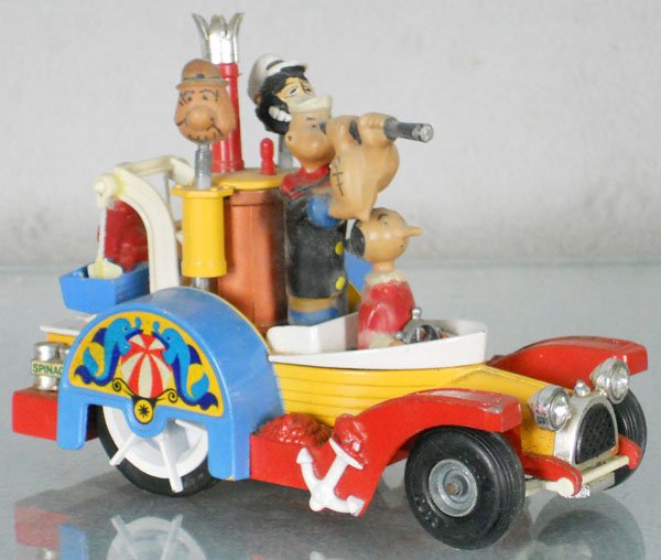 CORGI 802 POPEYE PADDLE WAGON: dirty, C7.