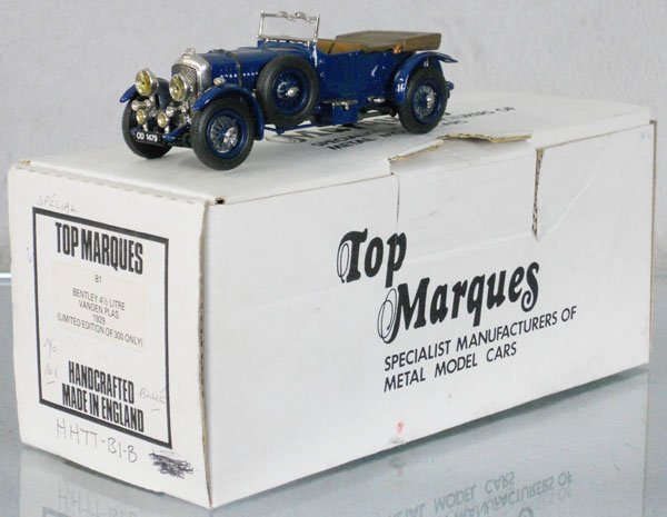 TOP MARQUES B1 BENTLEY VANDEN PLAS: die cast, orig box & insert, C9-10.