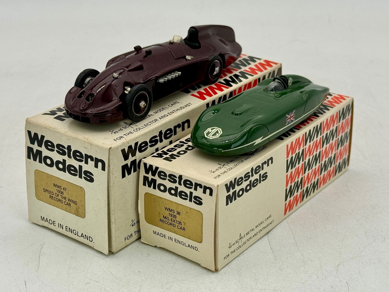 2 Western Models 1/43 Scale Metal Record Cars (1 of 2)