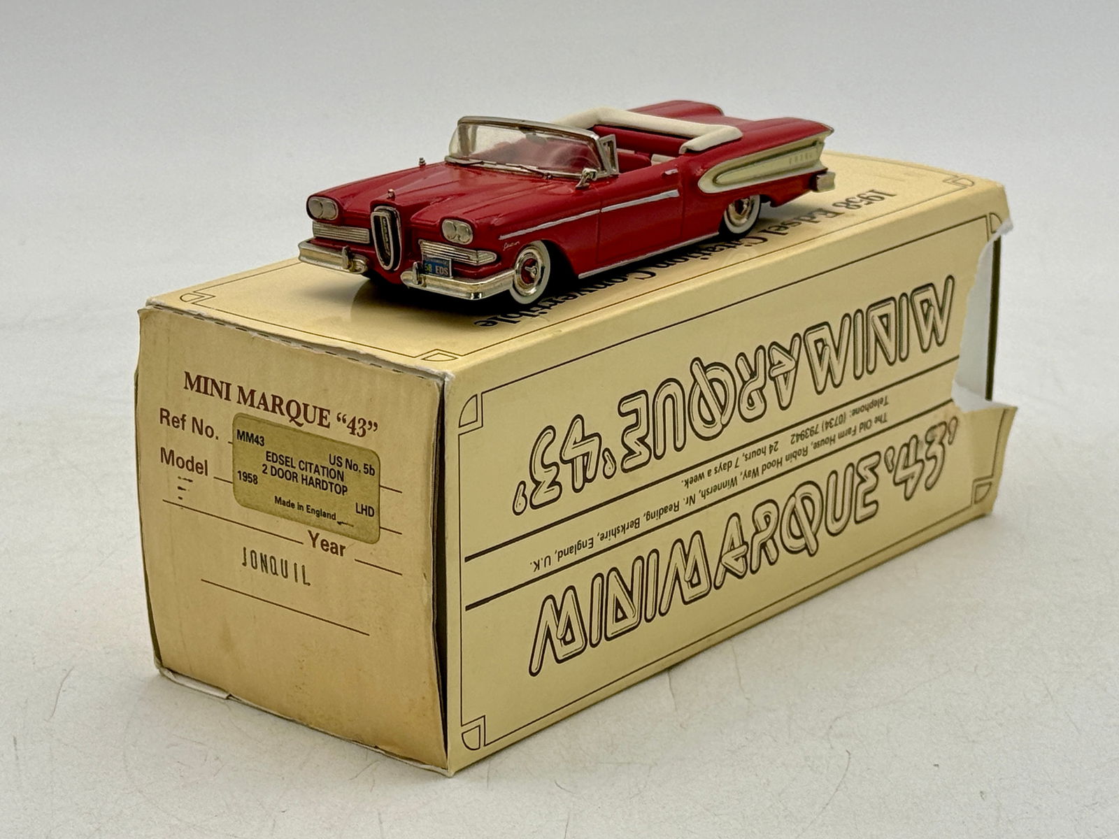 Mini Marque #43 1958 Edsel Citation 2-Door Hardtop Model Car (1 of 3)