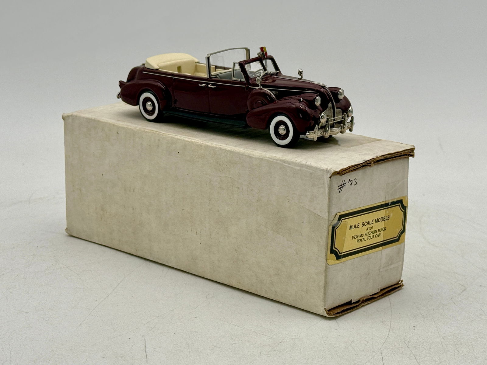 M.A.E. Scale Models #107 1939 McLaughlin Buick Royal Tour Car (1 of 3)