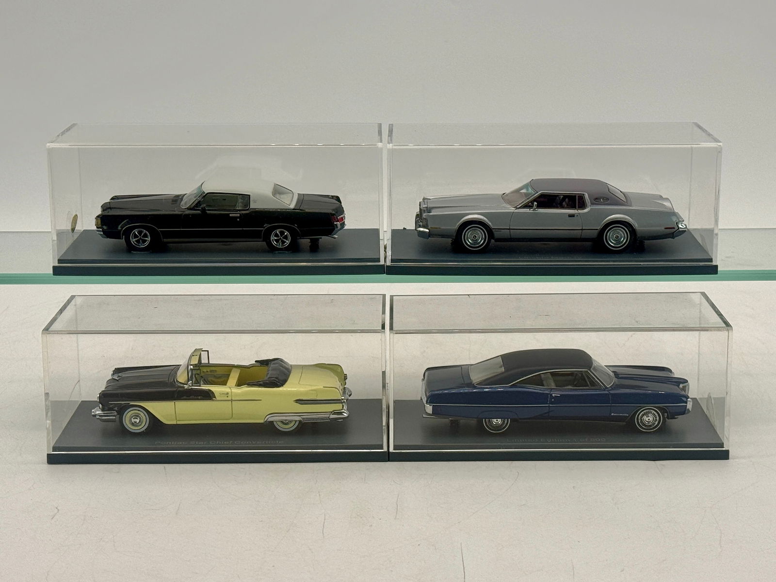 4 NEO Model Cars in Acrylic Display Cases (1 of 3)