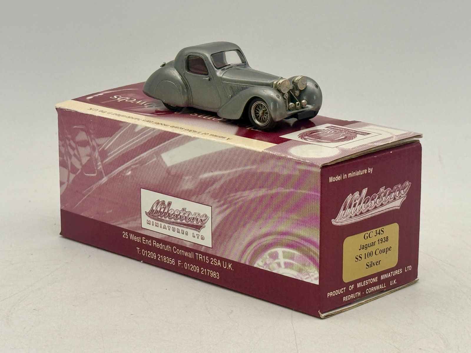 Milestone Miniatures 1938 Jaguar SS 100 Coupe Model GC 34S (1 of 3)