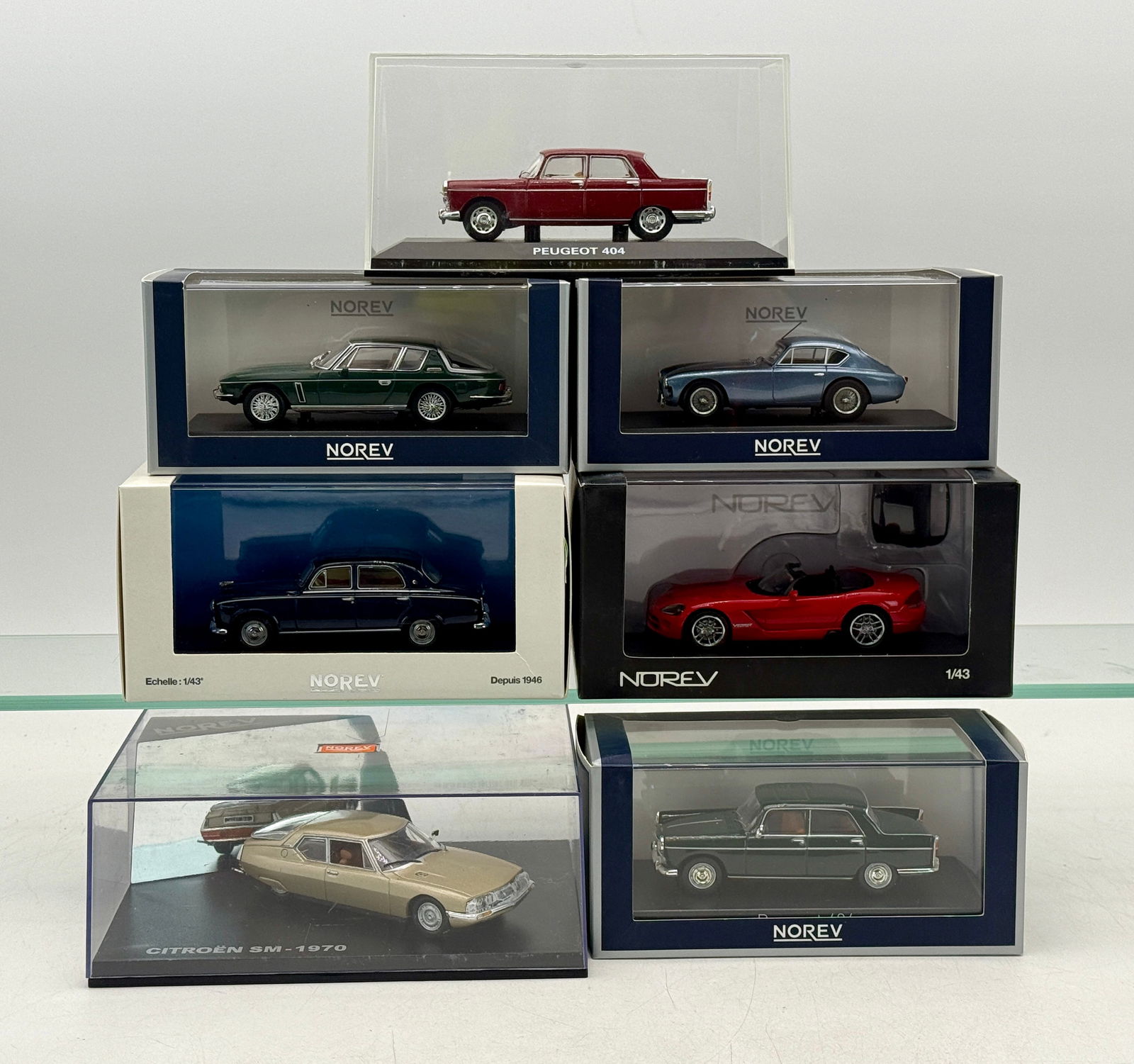 7 Norev 1/43 Scale Die-Cast Model Cars (1 of 2)
