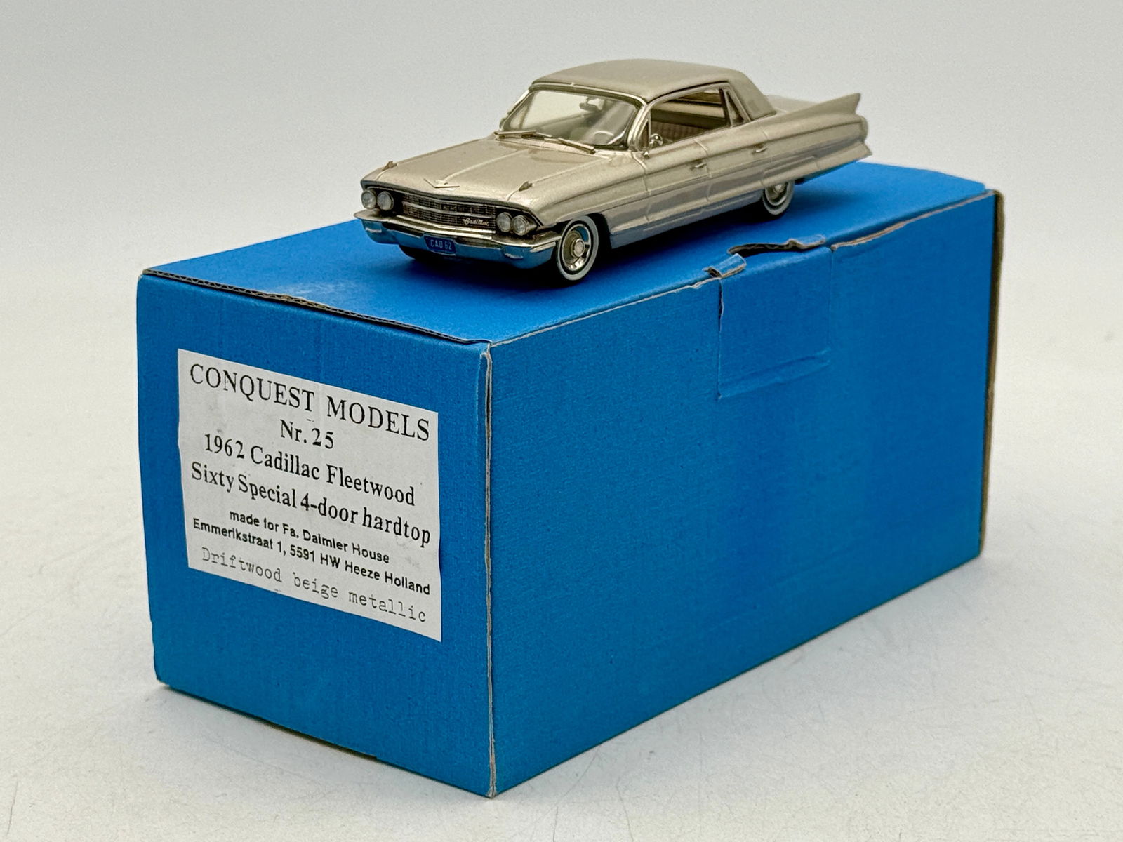 Conquest Models #25 1962 Cadillac Fleetwood Sixty Special Model Car (1 of 4)