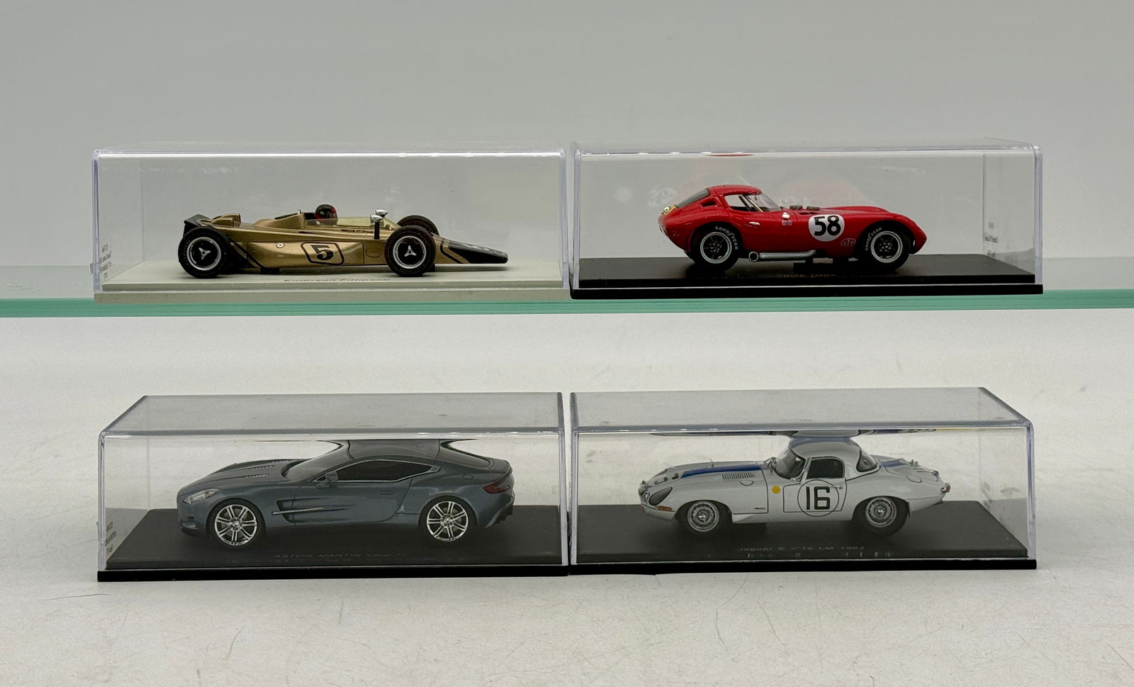 4 Spark Die-Cast Model Racing Cars (1 of 3)
