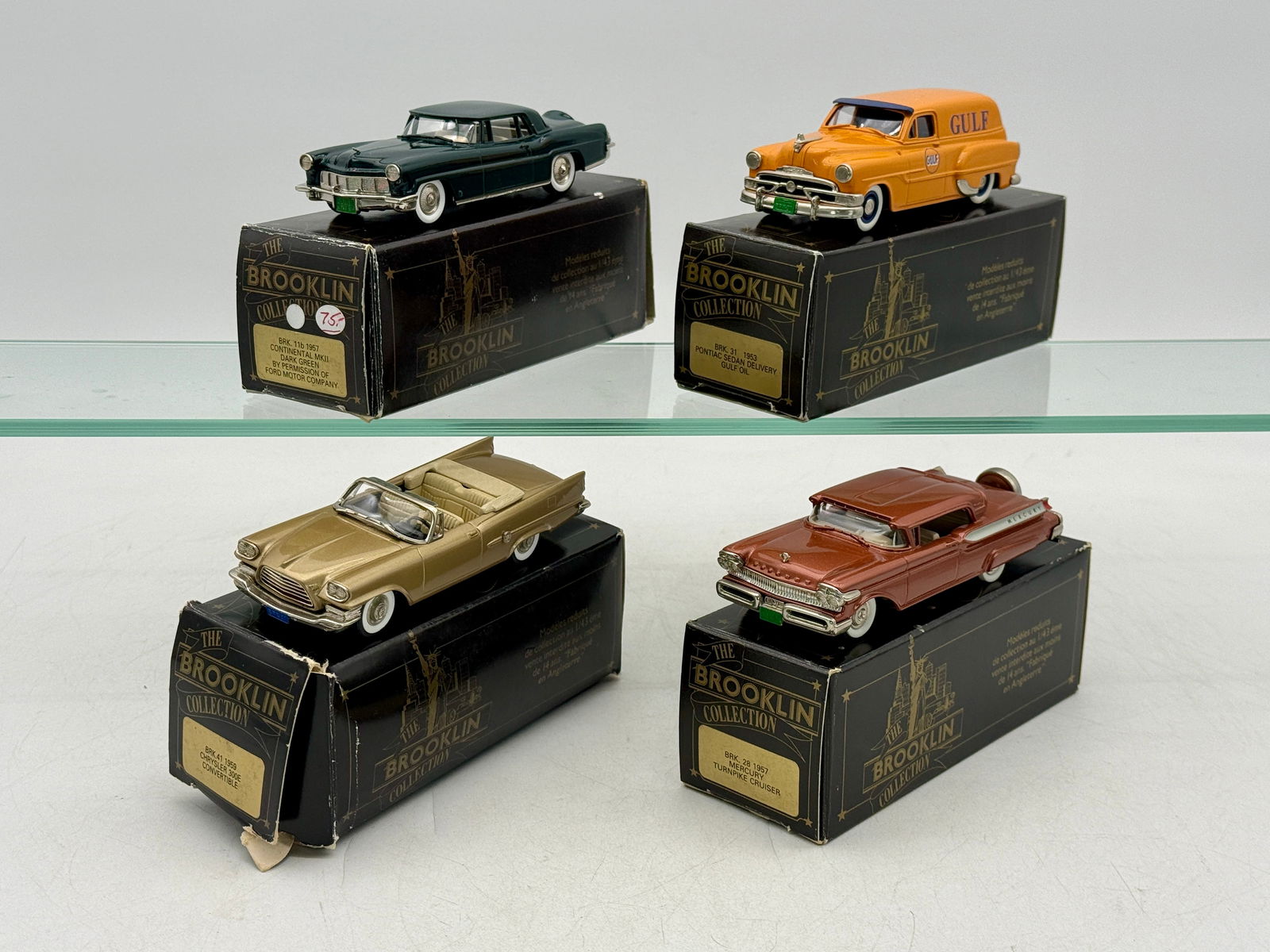 4 Brooklin 1/43 Scale White Metal Model Automobiles (1 of 2)
