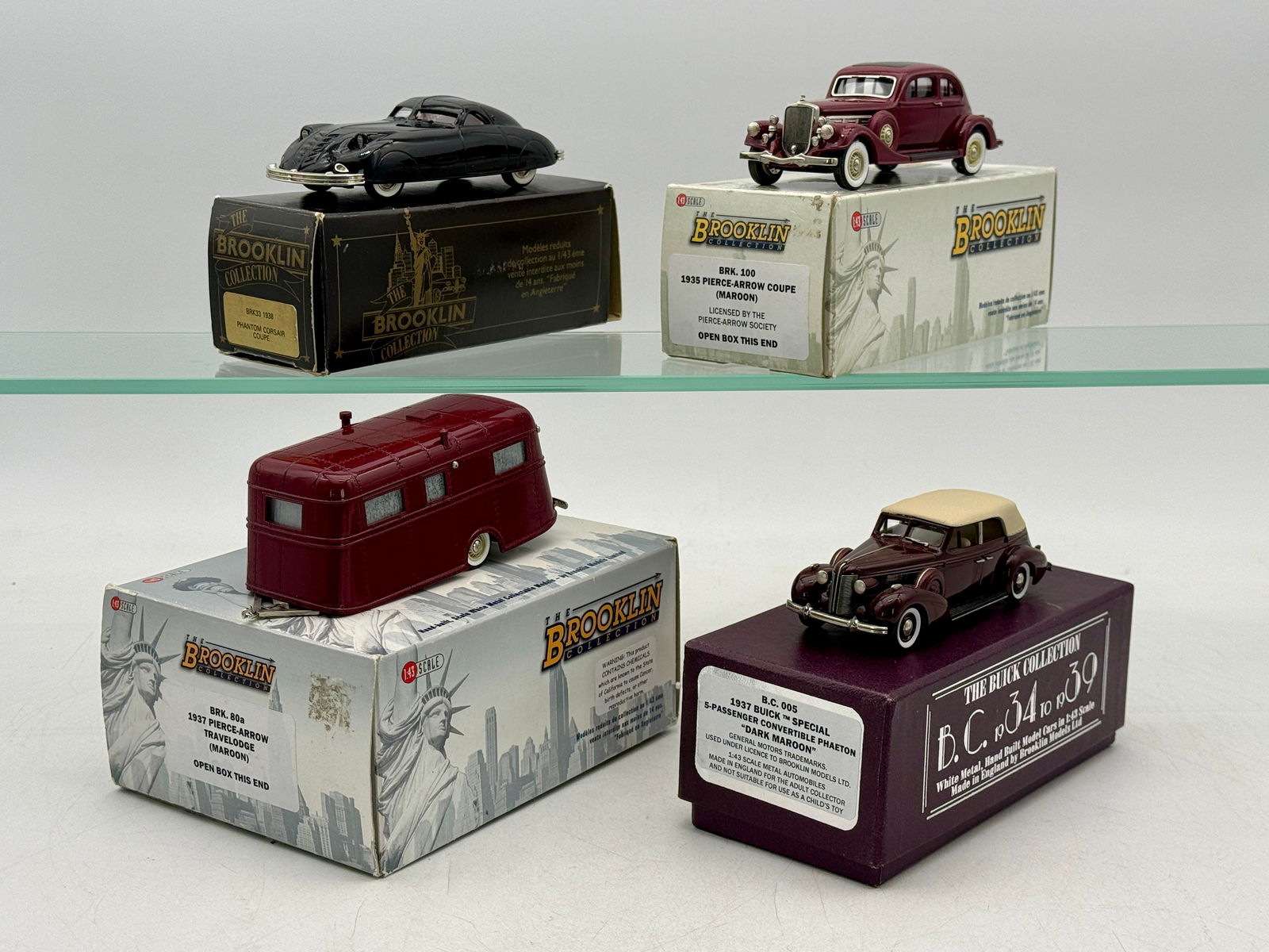 4 Brooklin Models White Metal Model Vehicles (1 of 2)