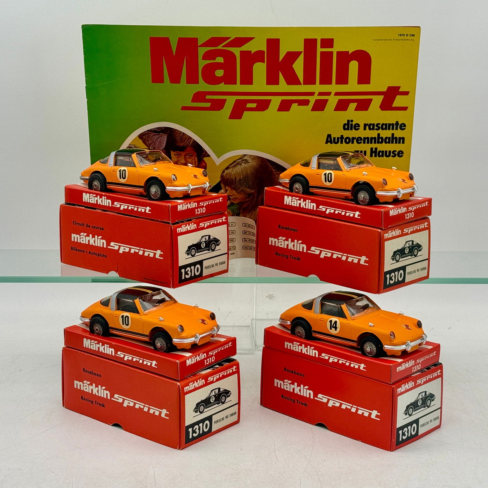 A Collection of Marklin Sprint Porsche 911 Targa Slot Cars (1 of 4)