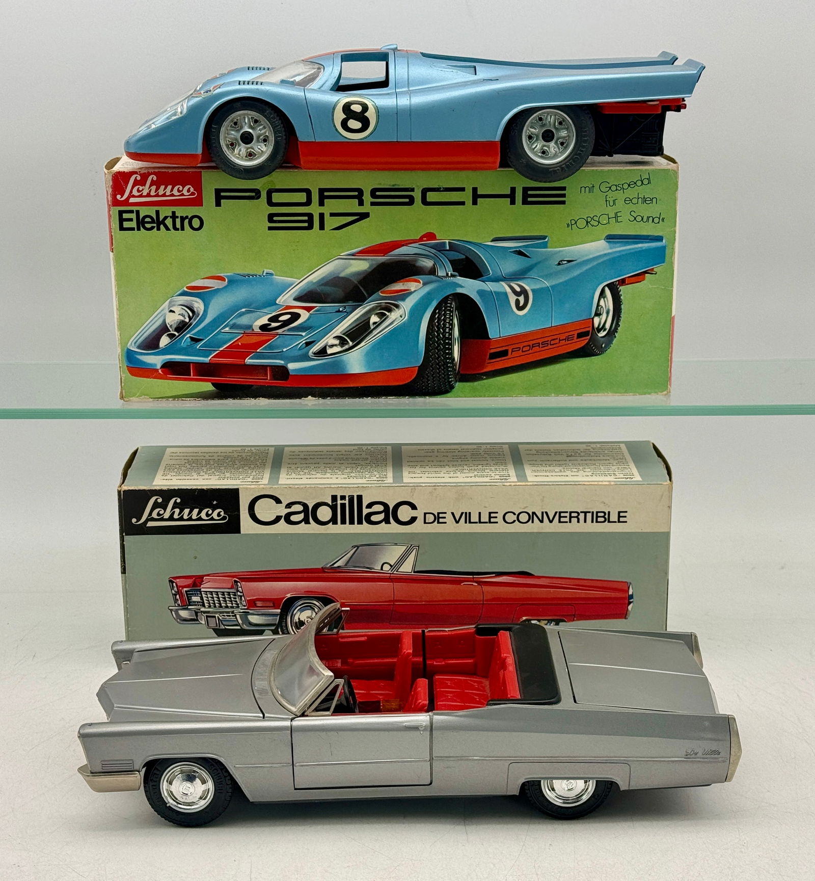 Two Schuco Model Cars Porsche 917 and Cadillac De Ville (1 of 3)